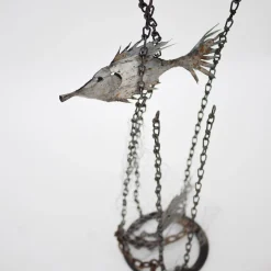 Idee del Fabbro Scultura Pesci In Mare> Statuine