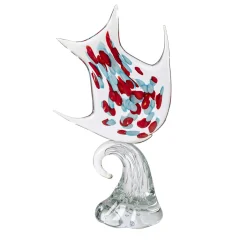 Officine di Murano 1295 Scultura policroma Pesce Luna> Statuine