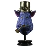 Fonderia Artistica Ruocco Scultura testa di cinghiale in bronzo blu> Sculture Decorative
