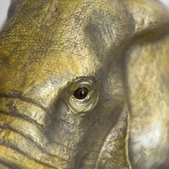 Molto Collectibles Scultura Testa di Elefante in Ottone> Statuine