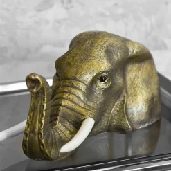 Molto Collectibles Scultura Testa di Elefante in Ottone><noscript><img width=