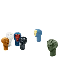 Freaklab Scultura testa di scimmia nera><noscript><img width=