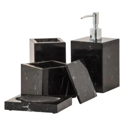 FiammettaV Home Collection Set da bagno 4 pezzi in marmo nero> Arredo Bagno