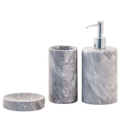 FiammettaV Home Collection Set da bagno 3 pezzi in marmo grigio> Arredo Bagno