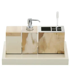Arcahorn Set da bagno Iris 4 pezzi avorio e corno> Arredo Bagno