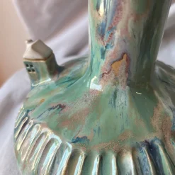 Metakeramos Set di 2 Anfore Spirali nel Tempo in Ceramica Azzurra della Collezione Micromondo> Anfore