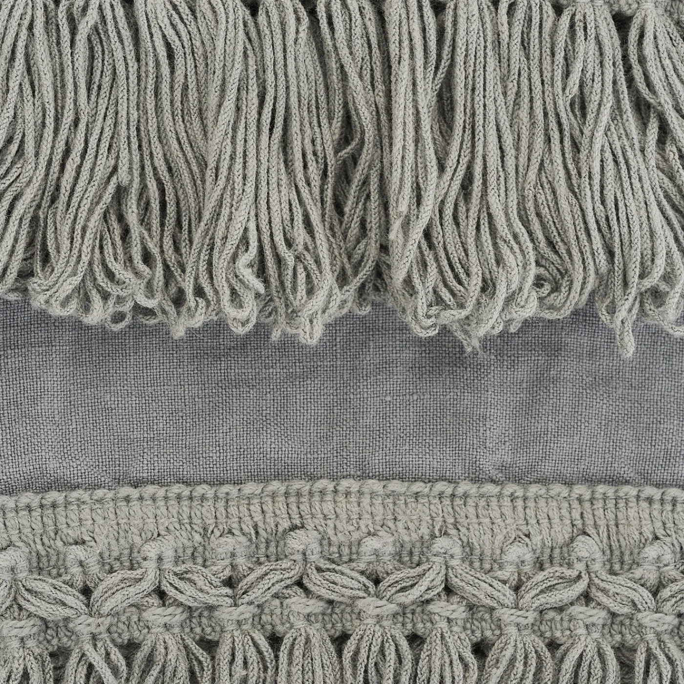 Once Milano Set di 2 asciugamani in lino blu chiaro con lunghe frange> Biancheria Da Bagno