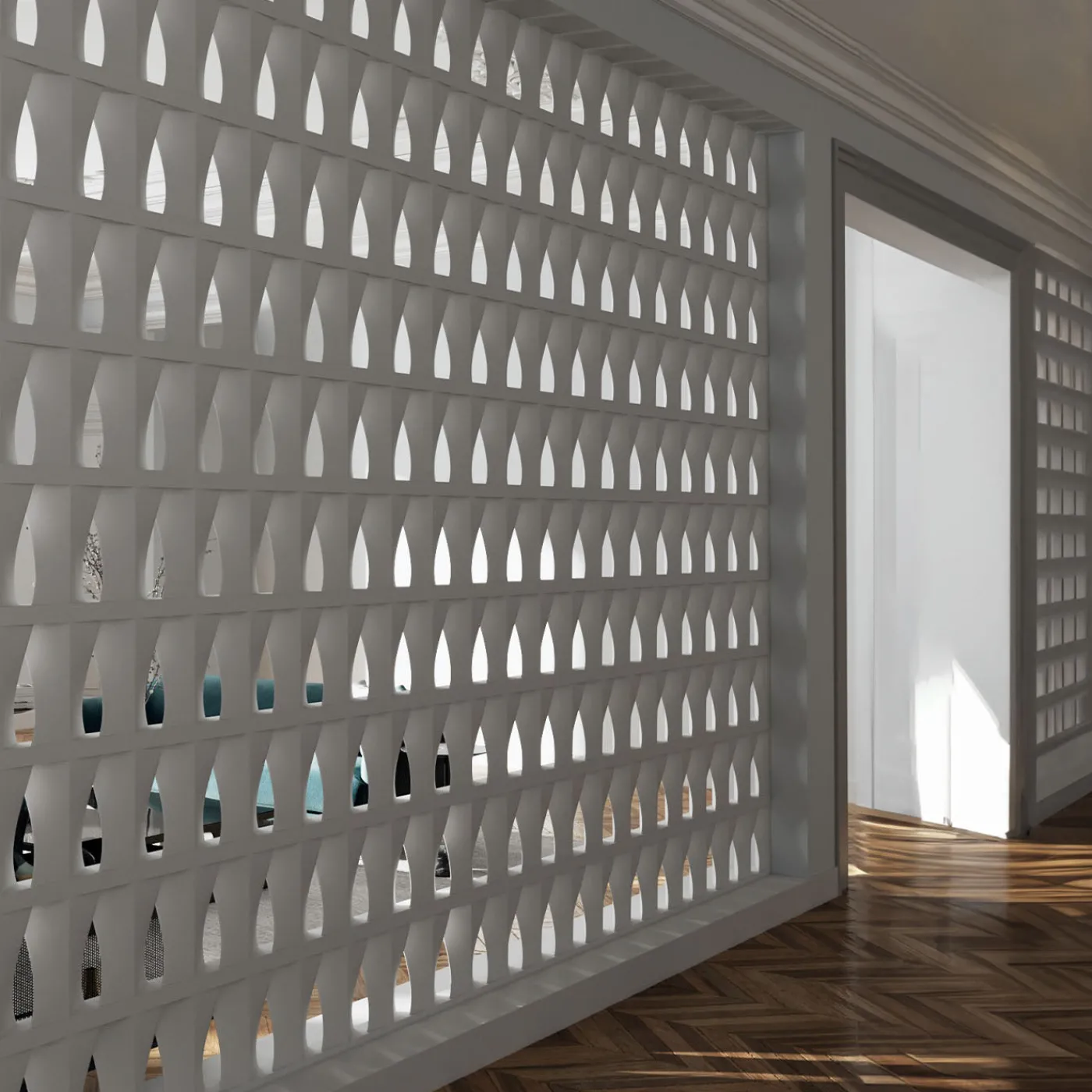 mg12 by Monica Geronimi Set di 15 Blocchi Brasilia in Gesso Bianco> Piastrelle E Pavimenti