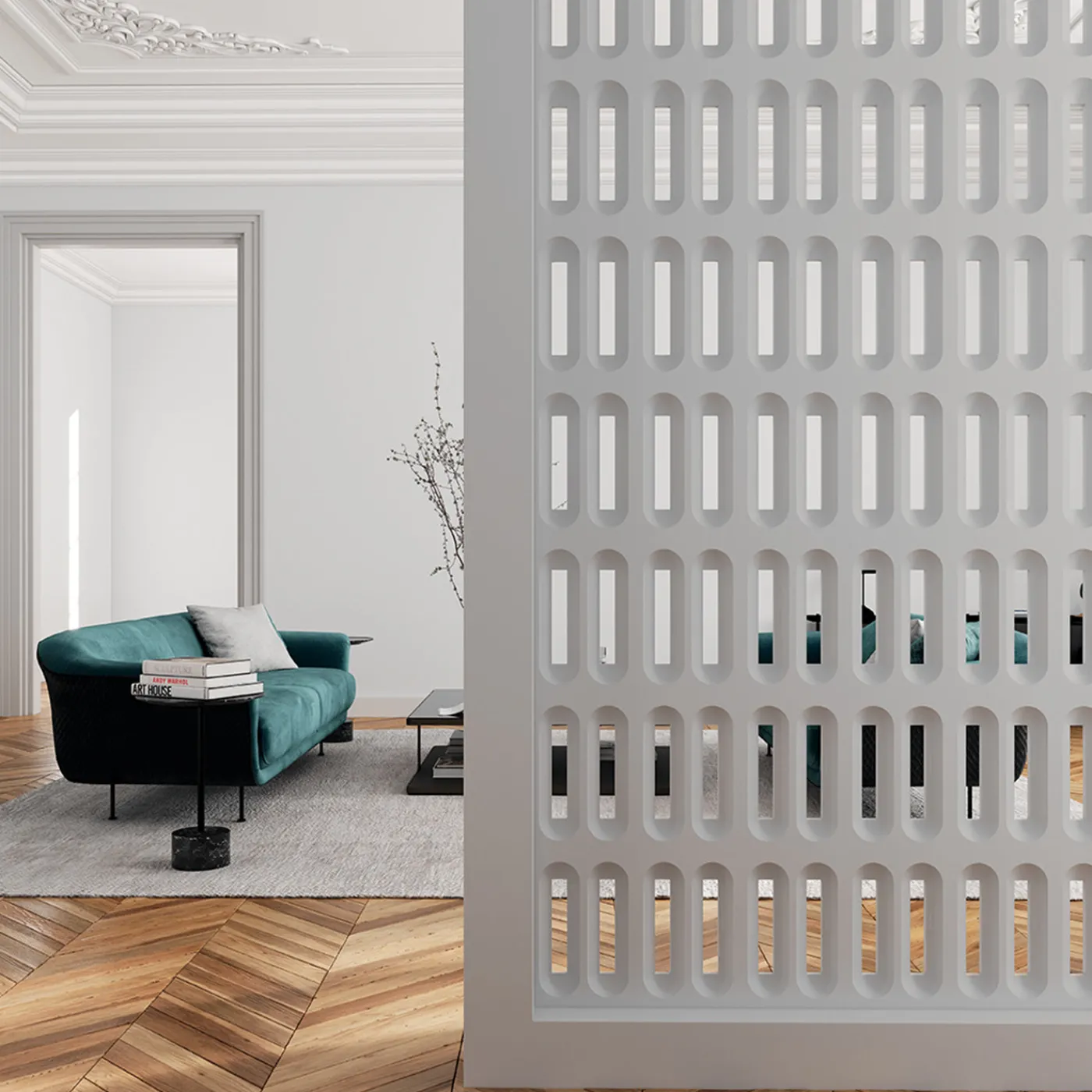 mg12 by Monica Geronimi Set di 15 Blocchi Caterina in Gesso Bianco> Piastrelle E Pavimenti