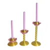 M'AMA Interni + di Federica Zama Set di 3 candelabri stampati in 3D Blooming Oro e Rosa> Candelieri E Portacandele