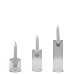 Kanz Architetti Set di 3 candelabri Tharros verdi> Candelieri E Portacandele