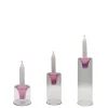 Kanz Architetti Set di 3 candelabri Tharros rosa> Candelieri E Portacandele