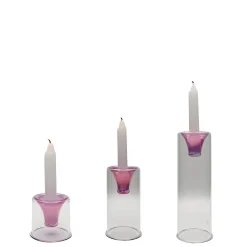 Kanz Architetti Set di 3 candelabri Tharros rosa> Candelieri E Portacandele