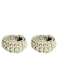 Rosanna Contadini Set di 2 cestini Classico Ecrù #2 di> Ceste