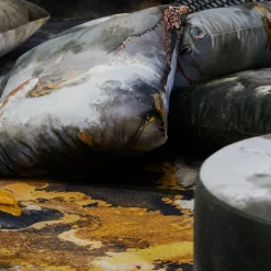 Instabilelab Set di 2 Cuscini Quadrati in Velluto con Effetto Vulcano> Cuscini