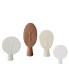 Lineasette Set di 4 maschere decorative bianche e marroni> Statuine