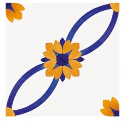 Ma.Vi. Ceramica Set di 4 piastrelle Artech Tipo Ibisco> Piastrelle E Pavimenti