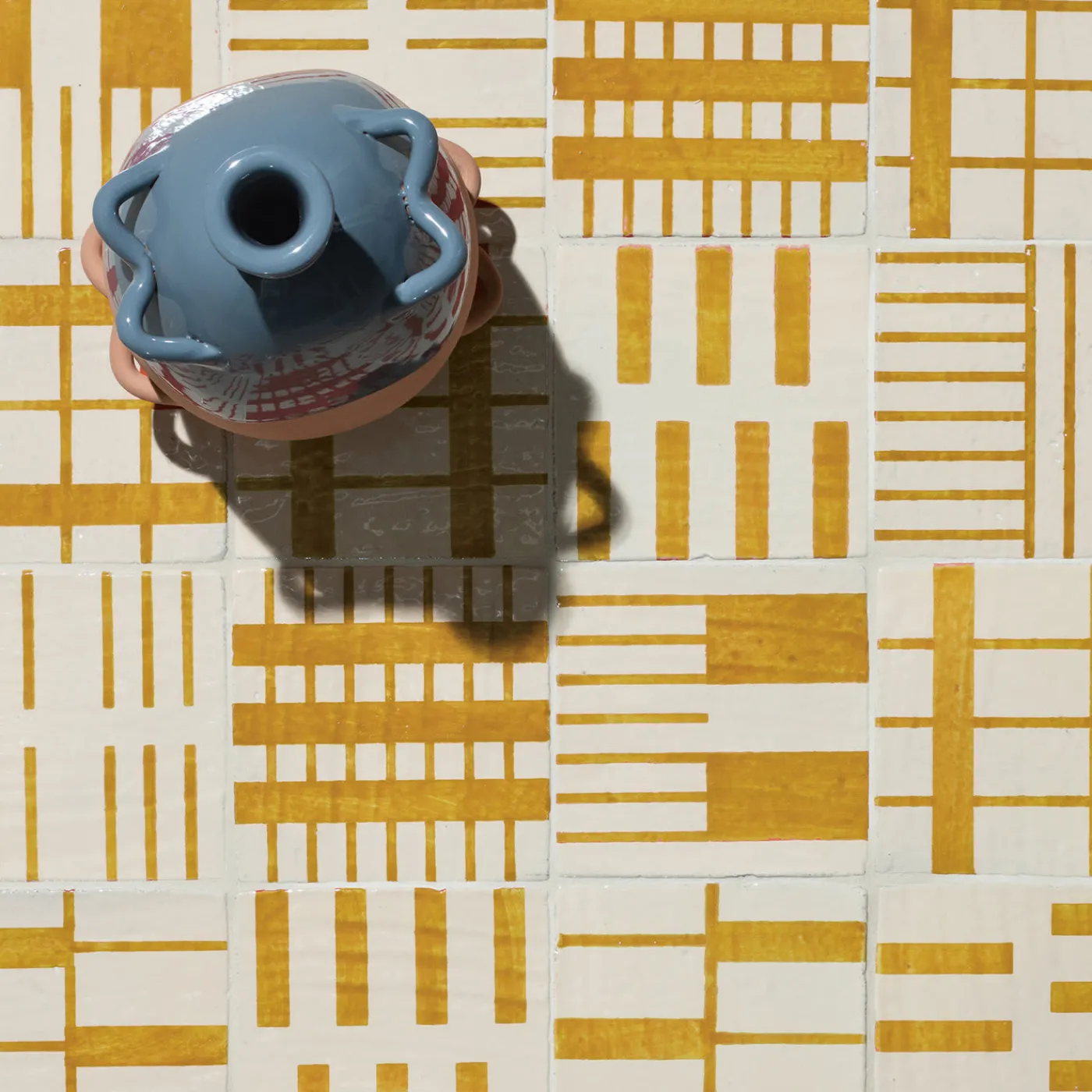 Ninefifty Set di 44 piastrelle bianche e gialle Alfabeto di Margherita Rui> Piastrelle E Pavimenti