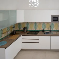 Ma.Vi. Ceramica Set di 4 piastrelle della collezione Foglie Summer di Giuseppe Cicalese> Piastrelle E Pavimenti