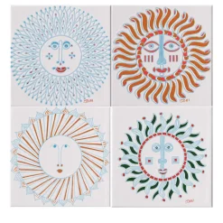 Cerasarda Set di 4 piastrelle I Classici Quattro Stagioni di Mario De Biasi> Piastrelle E Pavimenti