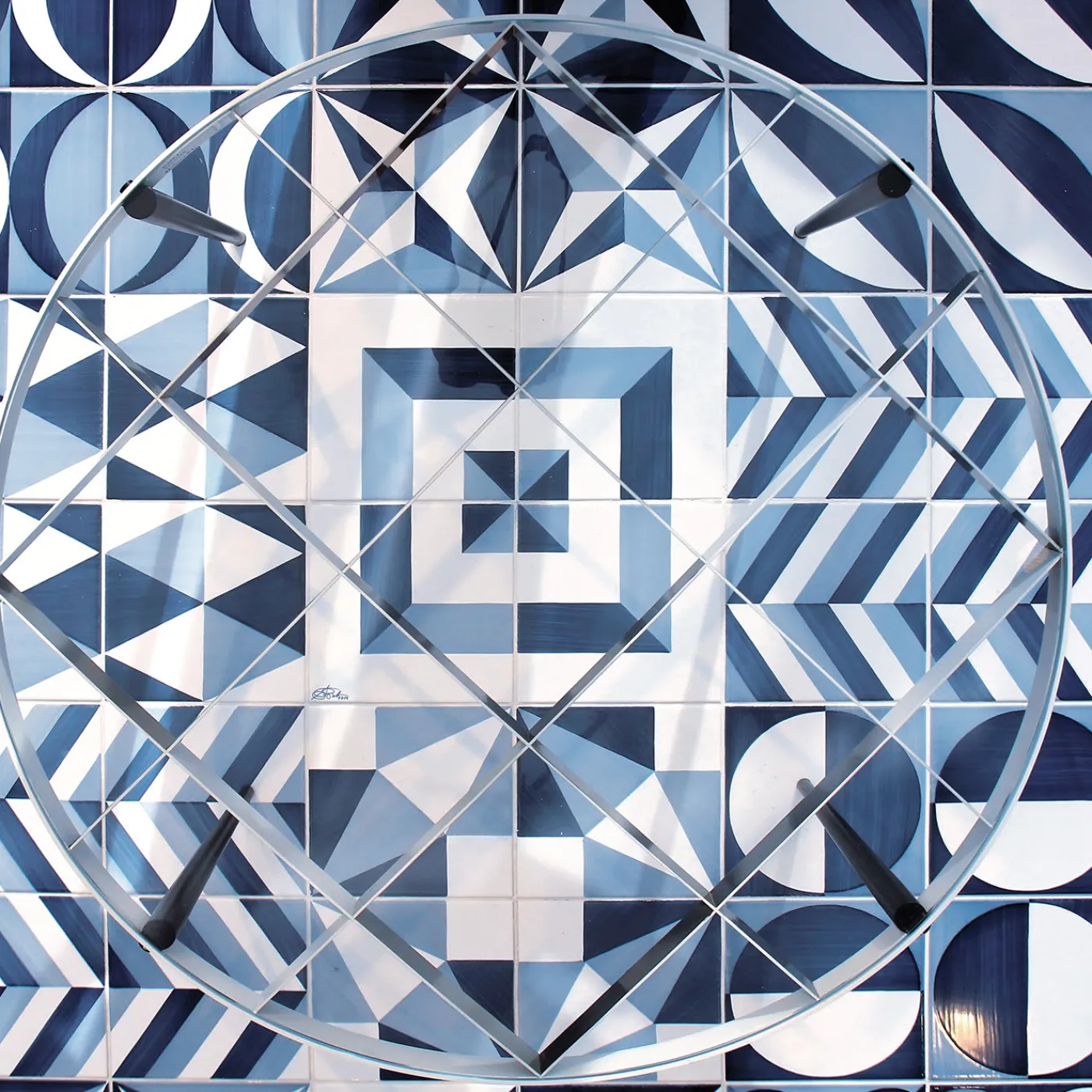 Francesco De Maio Set di 25 piastrelle tipo 4 della Collezione Blu Ponti di Gio Ponti> Piastrelle E Pavimenti