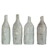 Onofrio Acone Set di 4 Piccole Bottiglie Decorative in Ceramica Bianco Avorio> Bottiglie Decorative