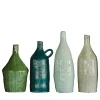 Onofrio Acone Set di 4 Piccole Bottiglie Decorative in Ceramica Toni Verdi> Bottiglie Decorative