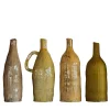 Onofrio Acone Set di 4 Piccole Bottiglie Decorative in Ceramica Giallo Ocra> Bottiglie Decorative
