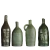 Onofrio Acone Set di 4 Piccole Bottiglie Decorative in Ceramica Verde Oliva> Bottiglie Decorative