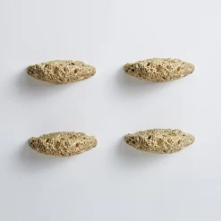 NIVA Design Set di 4 pomelli per porte in ottone Madrepora di Nicole Valenti> Maniglie