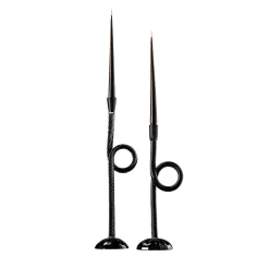 Aina Kari Set di 2 portacandele Knot in vetro di Murano nero> Candelieri E Portacandele