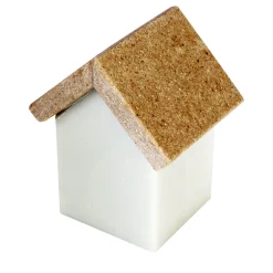 Carrara Home Design Set di 2 sculture a forma di casetta in marmo di Carrara e Portogallo di Paola Giubbani> Statuine