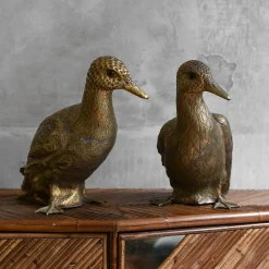 Molto Collectibles Set di 2 Sculture Anatra in Ottone><noscript><img width=