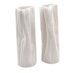 Design Center 1991 Set di 2 Vasi Decorativi "Paesaggio 19 #3" bianchi di Nino Basso> Vasi Decorativi