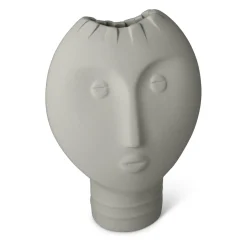 Lineasette Set di 3 vasi Moai bianchi e grigi> Vasi Figurativi