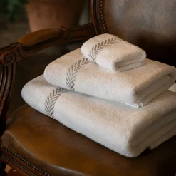 Biancoperla Set di Asciugamani Ricamati TWILL in Cotone Spugna> Biancheria Da Bagno