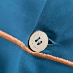 Alessandro Di Marco Set di biancheria da letto estiva - Blu petrolio e beige><noscript><img width=