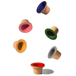 Internoitaliano Set di due cachepot Pofi verde e azzurro><noscript><img width=