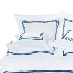 Verderoccia Set di lenzuola King US bianco e blu brillante di Four Generations> Biancheria Da Letto