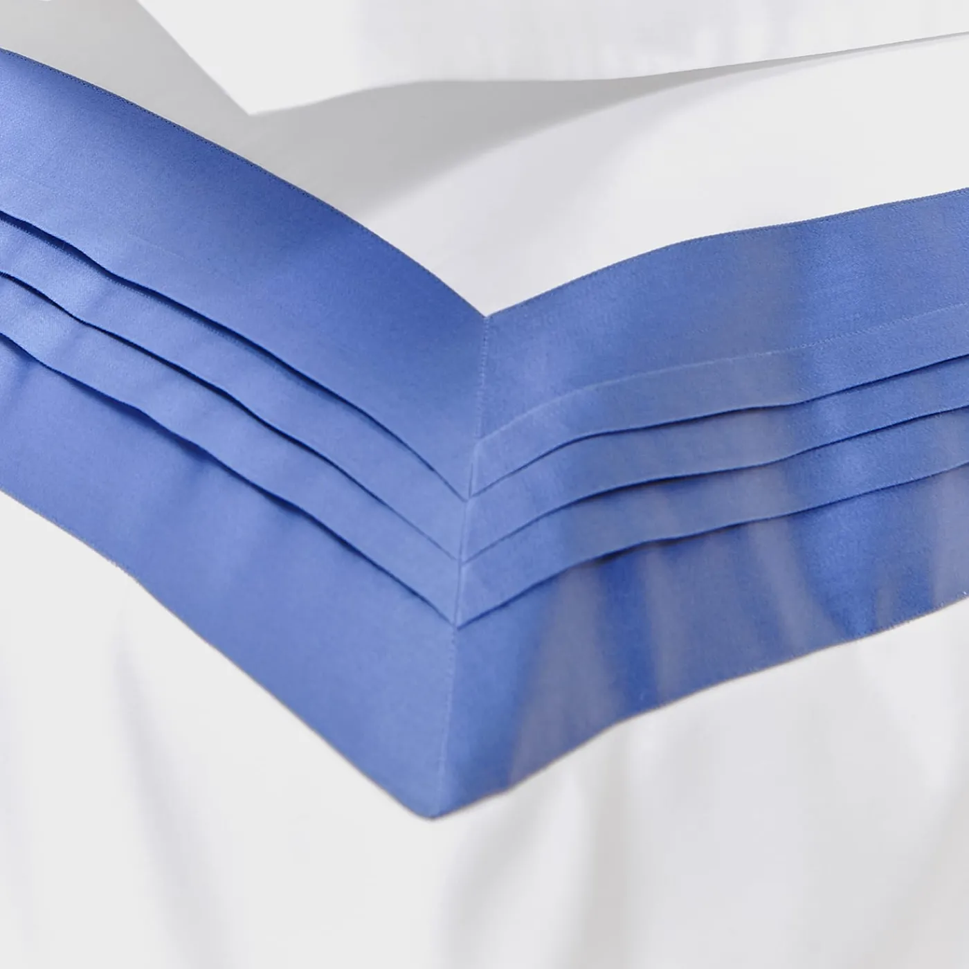 Verderoccia Set di lenzuola Plissè White & Country Blue US King> Biancheria Da Letto