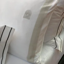 Biancoperla Set lenzuola Horizon in Cotone Satinato Bianco> Biancheria Da Letto