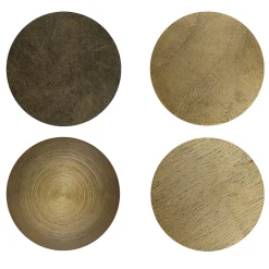 Disain 1971 Sole Specchio Tondo Luminoso Decorato Con Resina Spazzolata A Raggiera Color Oro E Bronzo><noscript><img width=