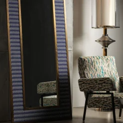 Sigma L2 SP120/1 Specchio rivestito in tessuto a fantasia> Specchi Da Terra