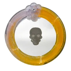 Ongaro & Fuga Specchio con teschio rotondo #6 di Bradley Theodore> Specchi Da Parete