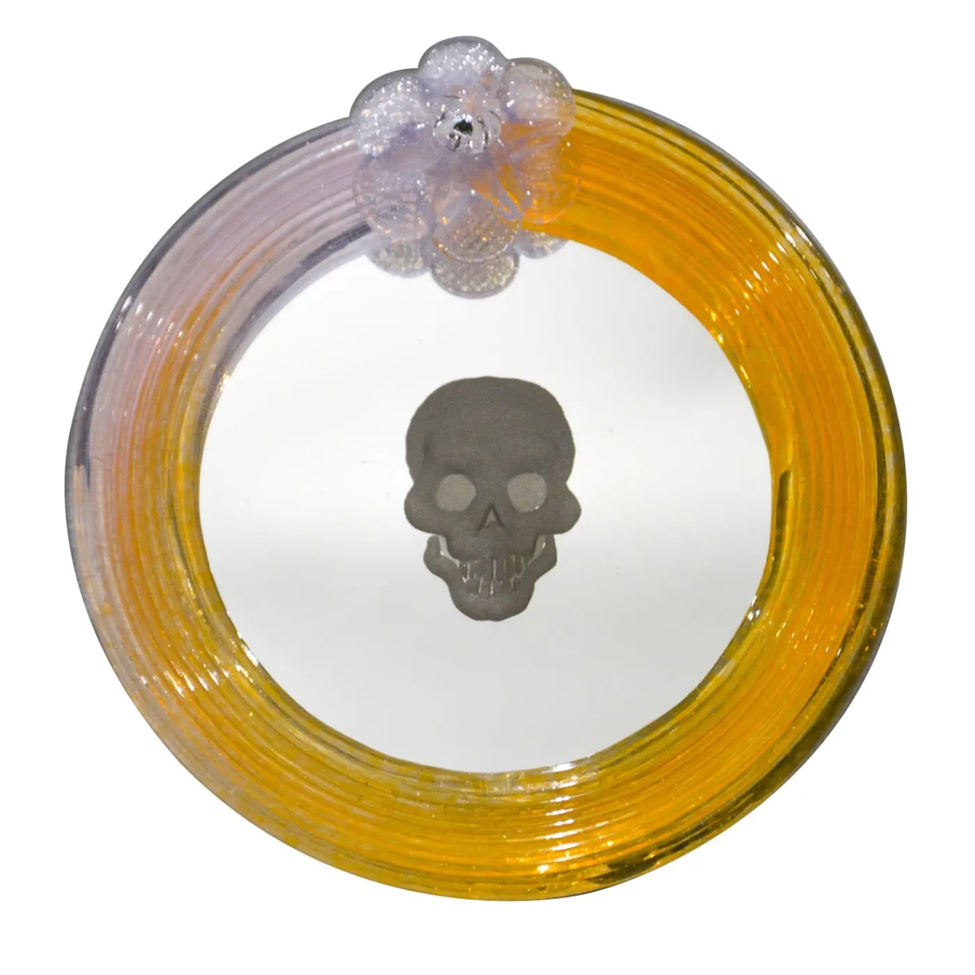 Ongaro & Fuga Specchio con teschio rotondo #6 di Bradley Theodore> Specchi Da Parete