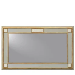 Caiafa Specchio da parete classico dorato con placchette in porcellana biscuit di Capodimonte> Specchi Da Parete