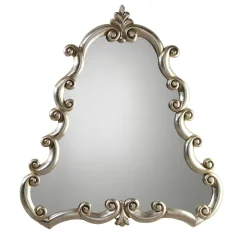 Spini Firenze Specchio da Parete in Legno con Foglia d'Argento in Stile Rinascimentale Spirit> Specchi Da Parete