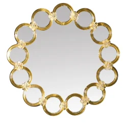Ongaro & Fuga Specchio da parete in vetro veneziano Anello> Specchi Da Parete