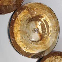 Fratelli Tosi Specchio da parete in vetro di Murano Goccia Ambra><noscript><img width=