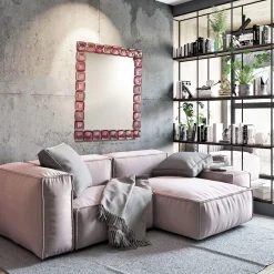 Fratelli Tosi Specchio da parete in vetro di Murano Rettangolo Rubino><noscript><img width=